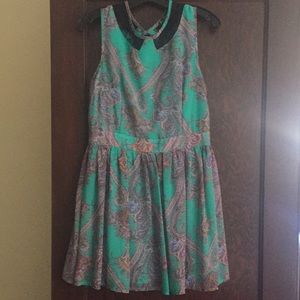 paisley dress with black lace